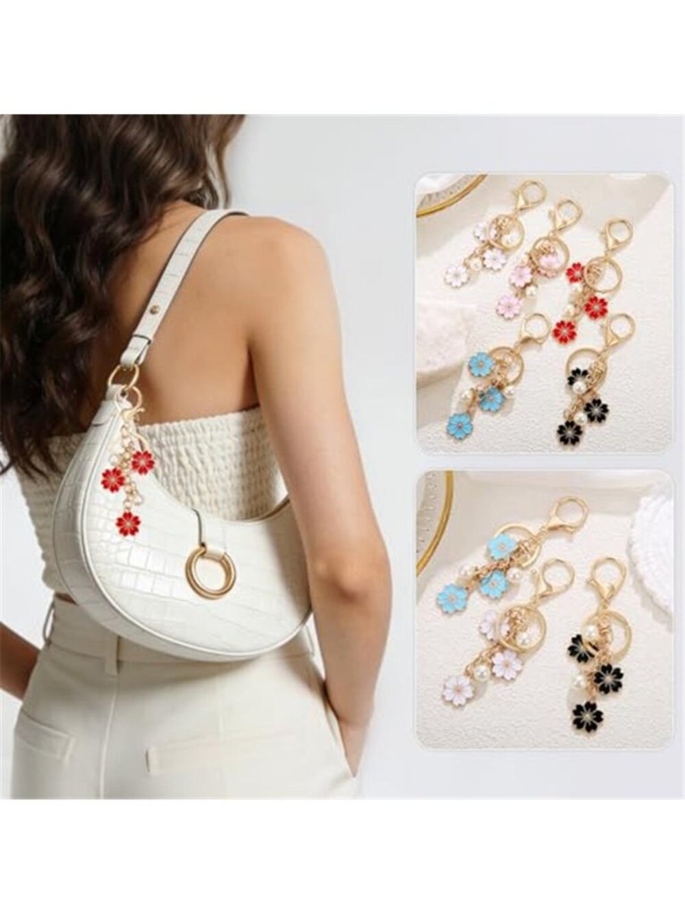 5PCS Bag Charms for Handbags Key Chains for Women | - Picture 5 of 7
